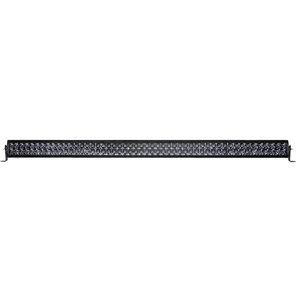 Black LED light bar for off-road vehicles, featuring multiple bright LEDs and durable housing