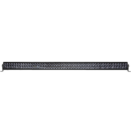 Black LED light bar for off-road vehicles, featuring multiple bright LEDs and durable housing