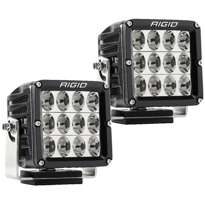 Rigid LED off-road lights for vehicle illumination, durable black housing with multiple lenses