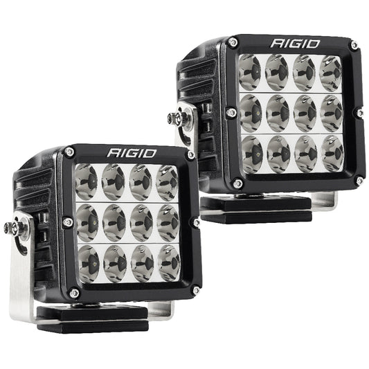 Rigid LED off-road lights for vehicle illumination, durable black housing with multiple lenses