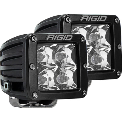Rigid LED off-road lights for truck and SUV auxiliary lighting, durable black housing with clear lens