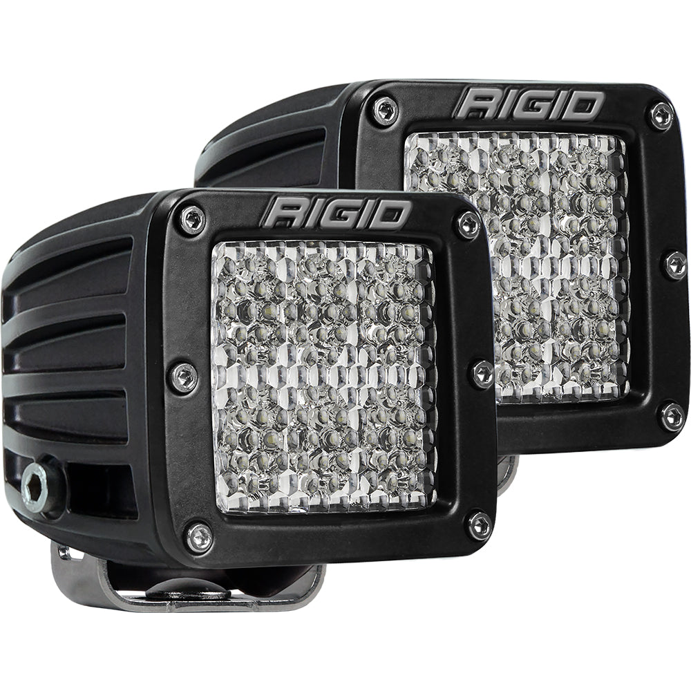 Rigid LED off-road lights for vehicle illumination, durable black housing with bright array