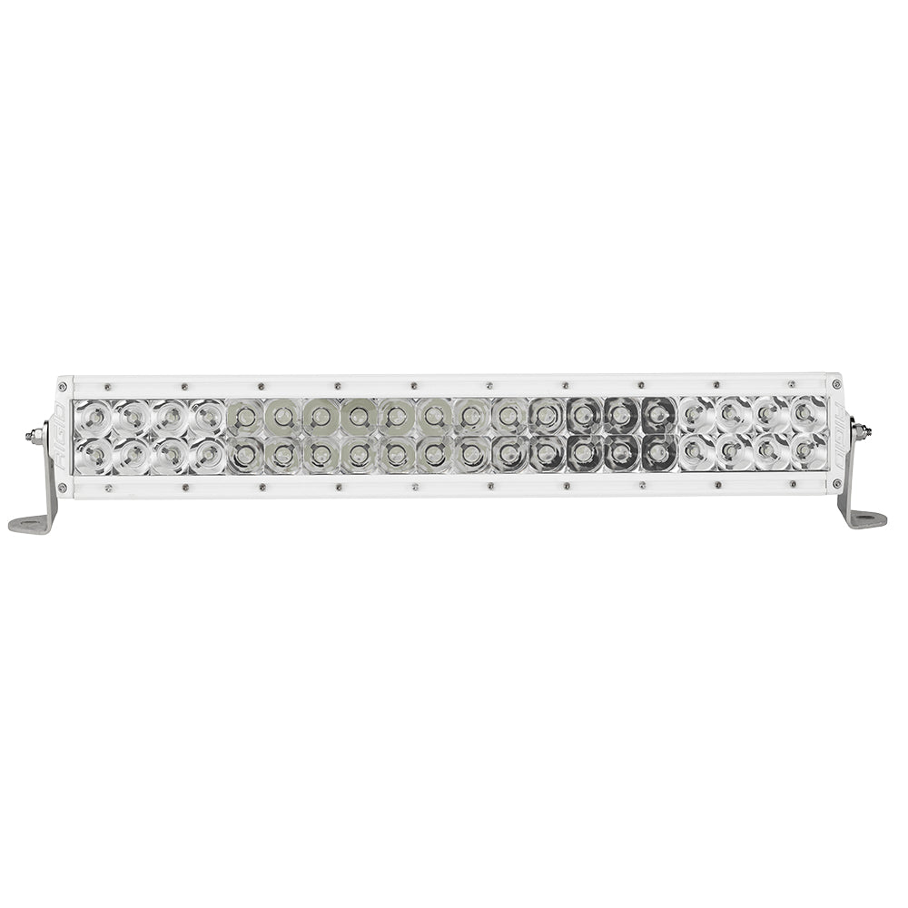 White LED light bar with dual-row design for off-road vehicle lighting and illumination
