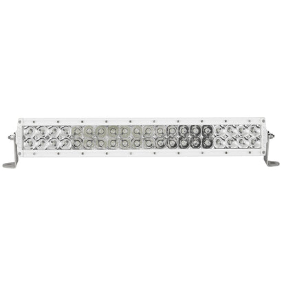White LED light bar with dual-row design for off-road vehicle lighting and illumination