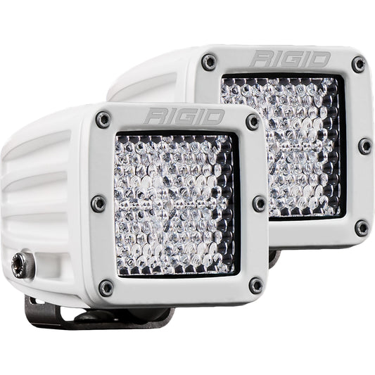 Rigid LED off-road lights for vehicle illumination, durable white housing with multiple LEDs