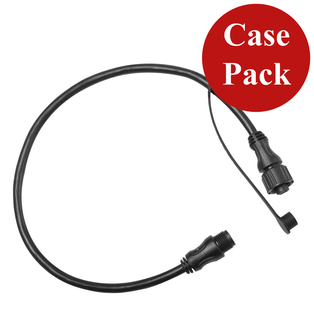 Black waterproof cable with connectors, case pack for auto audio or marine use