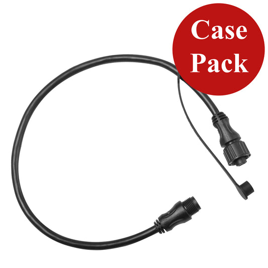 Black waterproof cable with connectors, case pack for auto audio or marine use