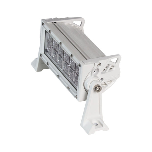 White LED light bar with adjustable mount for off-road vehicle lighting