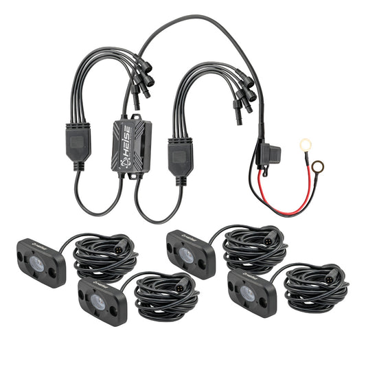 Heise LED pod lights with wiring harness for auto lighting installation