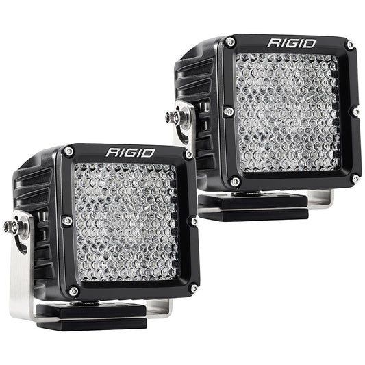 Rigid LED off-road lights with durable black housing and mounting brackets for vehicle illumination