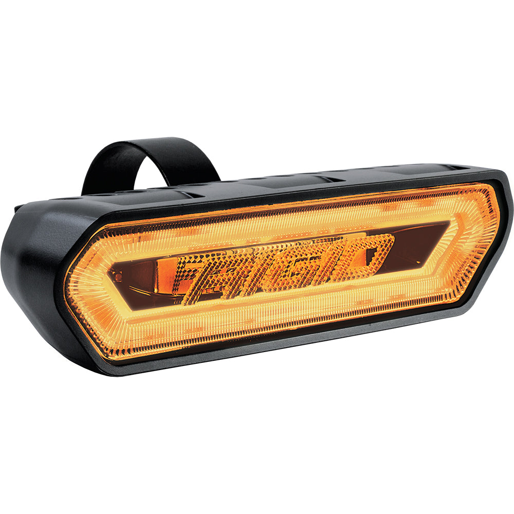 Rigid Industries amber LED light bar for off-road vehicle styling and illumination