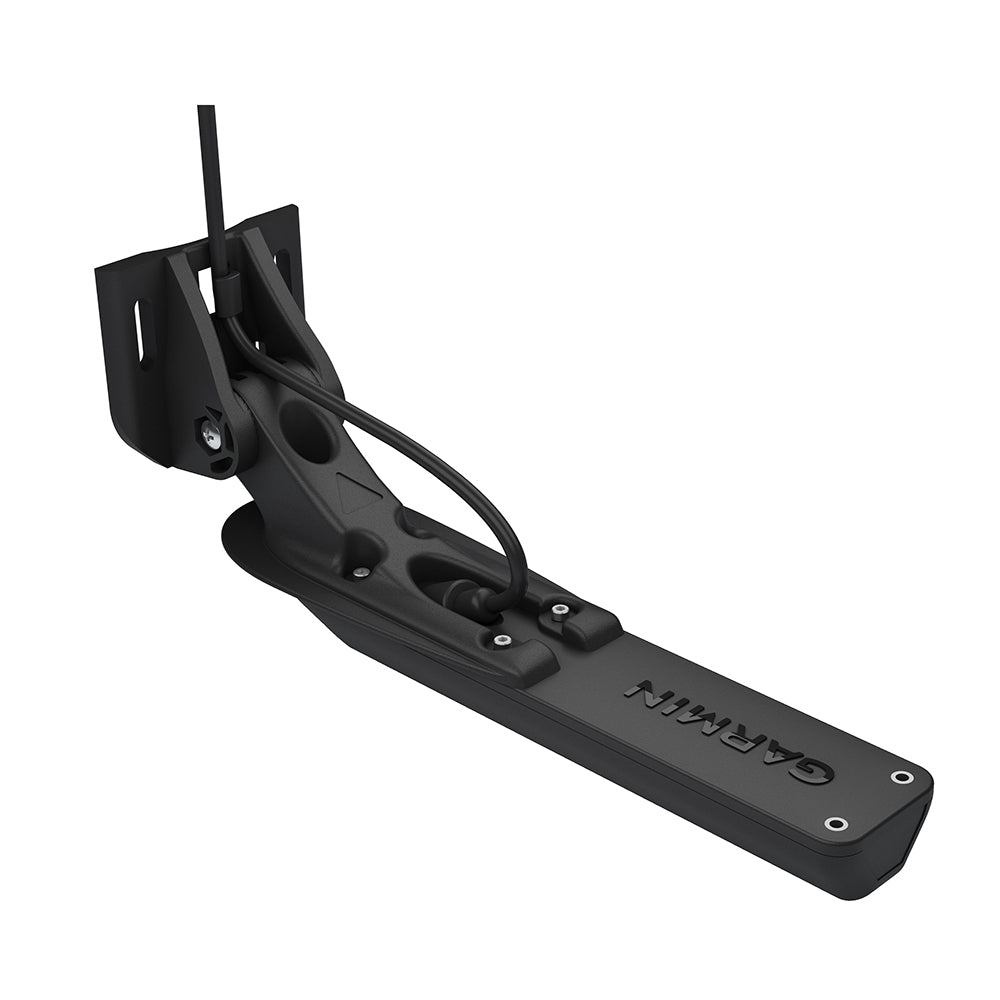 Garmin marine transducer with mounting bracket for boat depth and fish finder systems