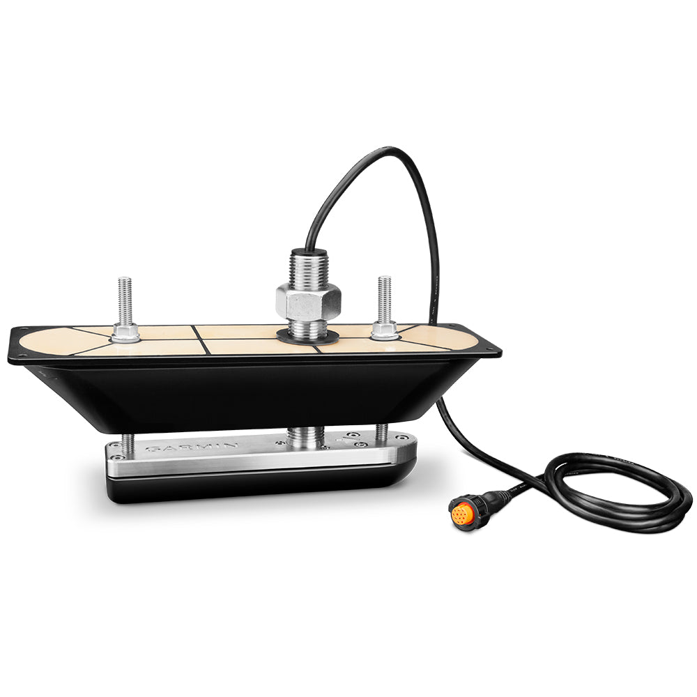 Garmin marine transducer with mounting bracket and cable for boat depth and fish finding