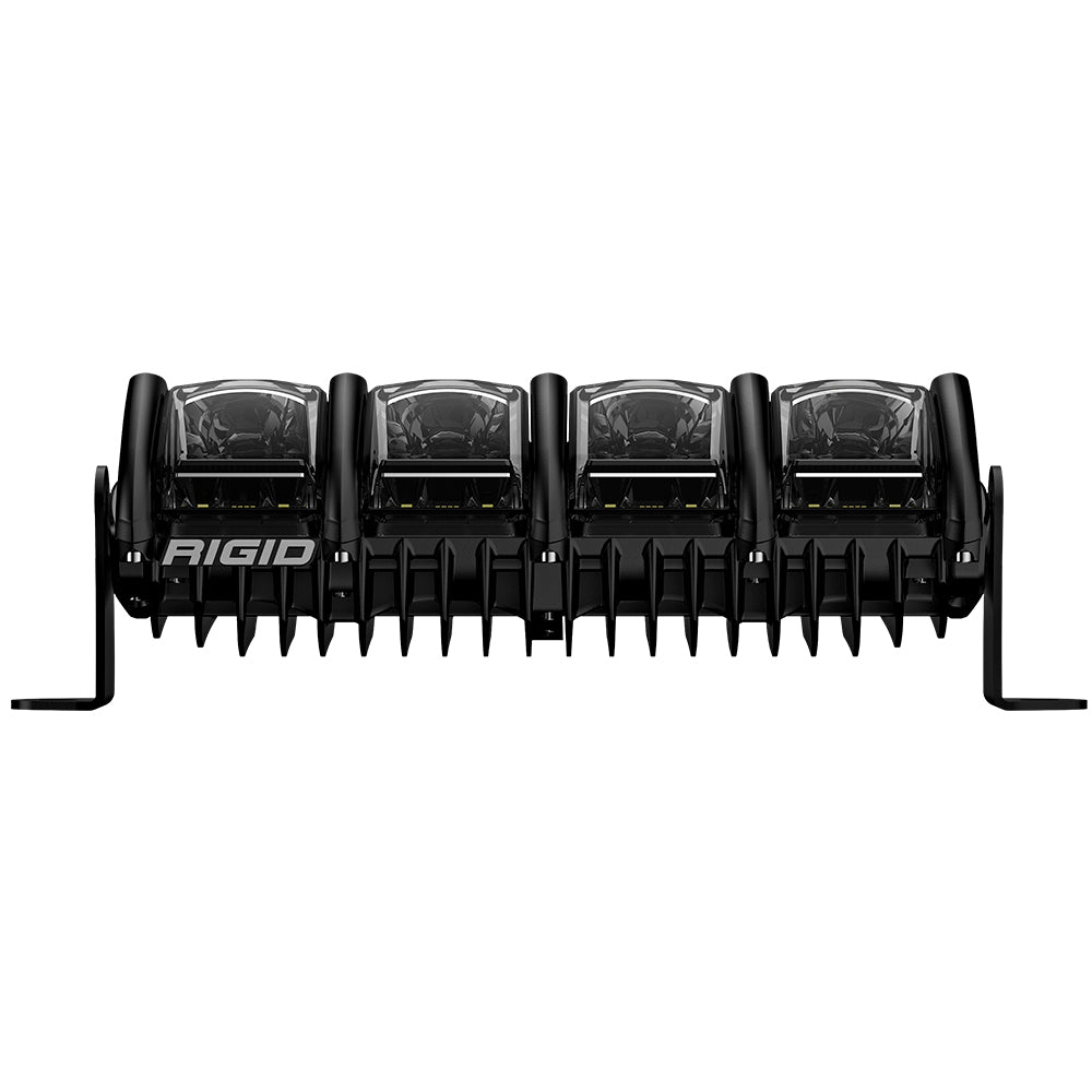 Rigid Industries LED light bar for off-road vehicle lighting, rugged black design with four pods