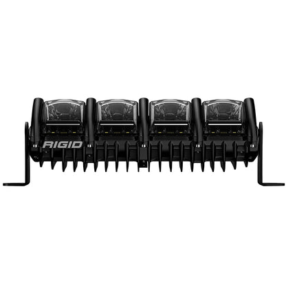 Rigid Industries LED light bar for off-road vehicle lighting, rugged black design with four pods