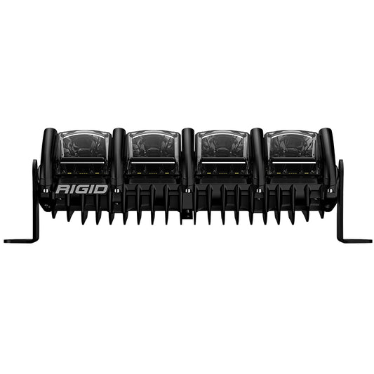 Rigid Industries LED light bar for off-road vehicle lighting, rugged black design with four pods