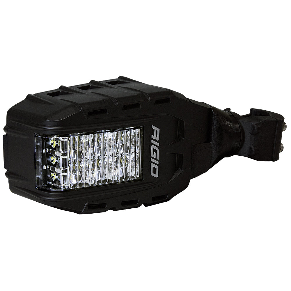 Rigid Industries LED light bar for off-road vehicle lighting, rugged black housing with clear lens