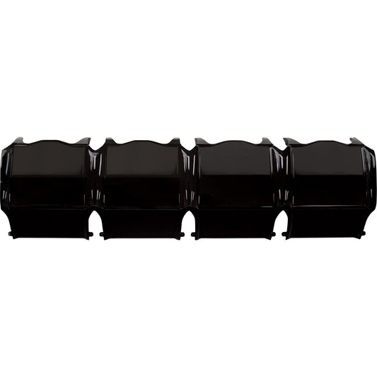 Gloss black custom car audio enclosure for JL Audio or Alpine speakers, precision crafted for high-quality installation.