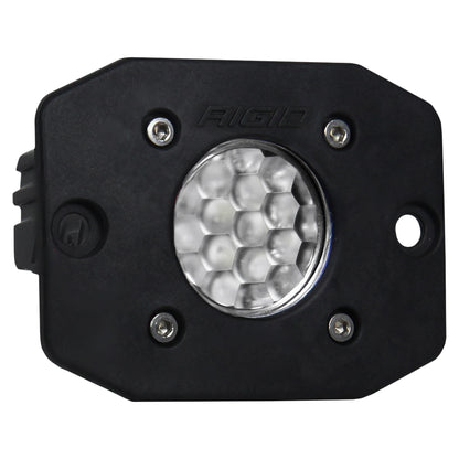 Rigid LED light with honeycomb lens, black housing, and mounting screws for auto or off-road use