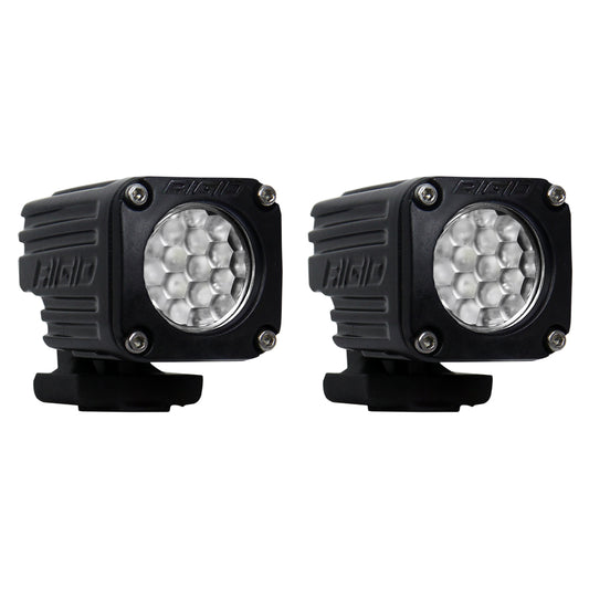 Rigid LED off-road lights for vehicle illumination, durable black housing with honeycomb lens design