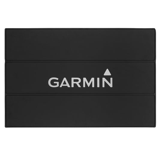 Garmin black silicone dashboard mat with logo, auto accessory for vehicle interior protection