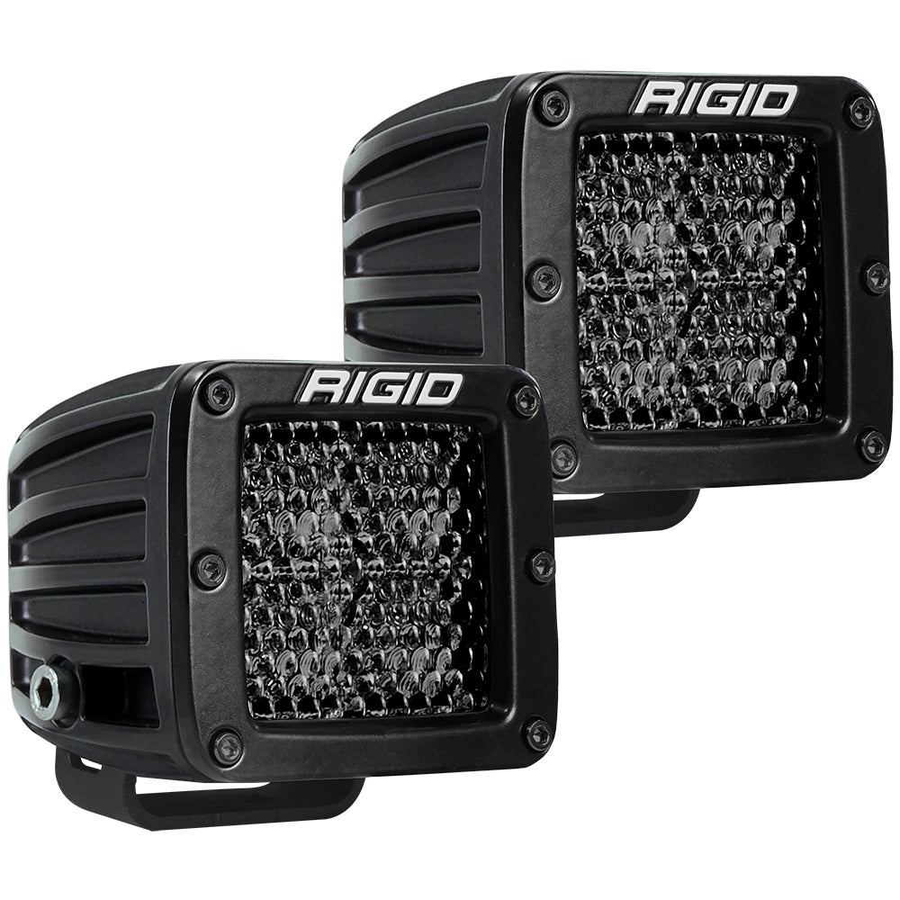 Rigid LED off-road lights for vehicle illumination, durable black housing, high-output lighting