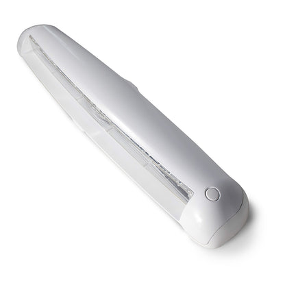 White LED under-cabinet light with touch sensor, ideal for kitchen or workspace illumination