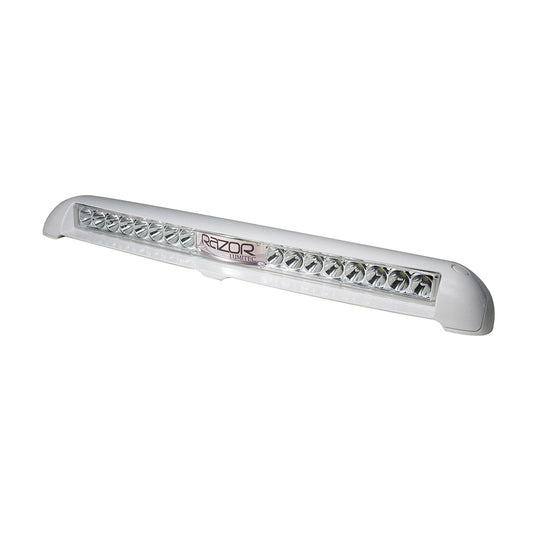 Razor Limitec LED light bar for auto or marine use, sleek white design with multiple bright LEDs