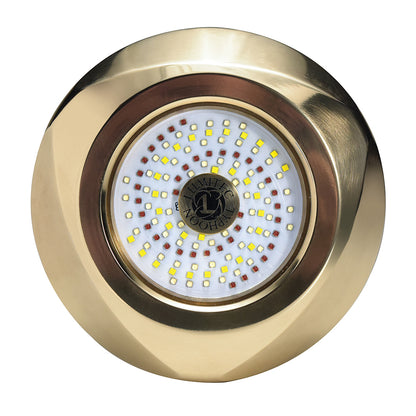 Gold marine LED light with red and yellow diodes, ideal for boat or RV lighting installations