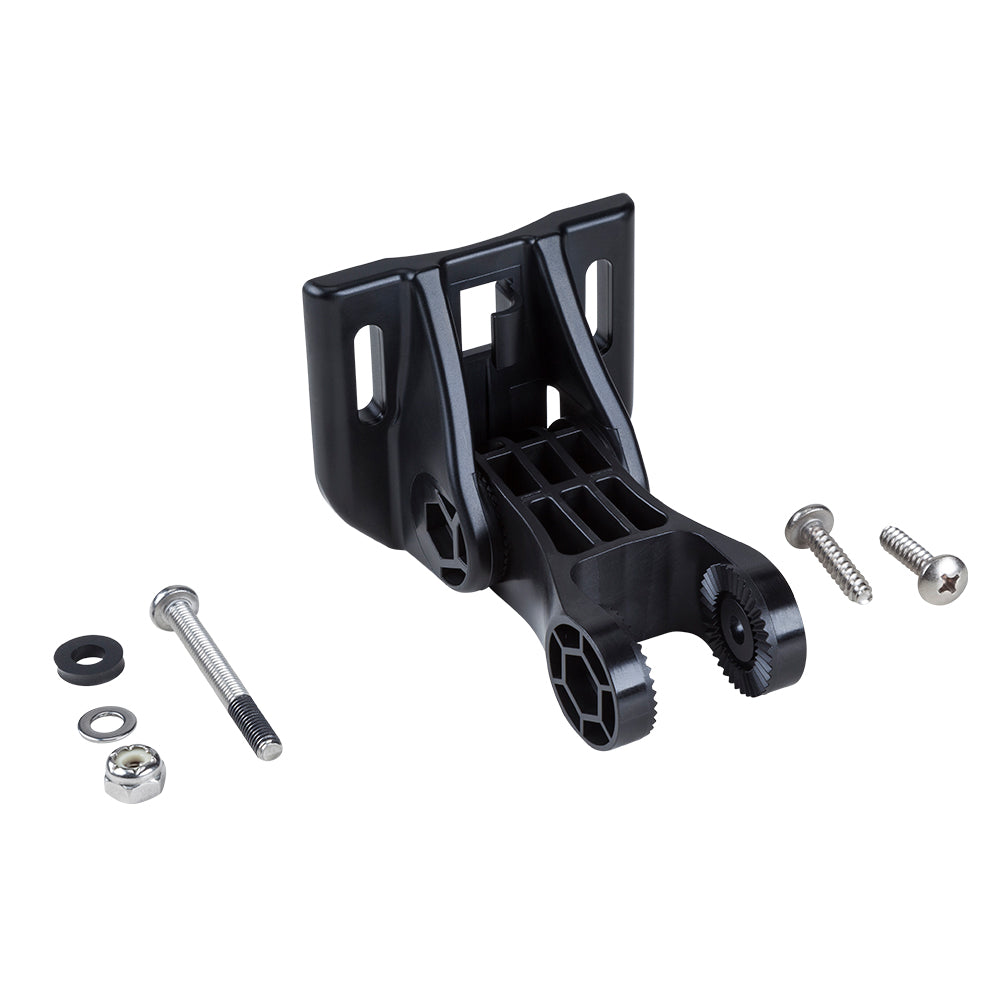 Black car audio mounting bracket with hardware for secure JL Audio or Alpine speaker installation