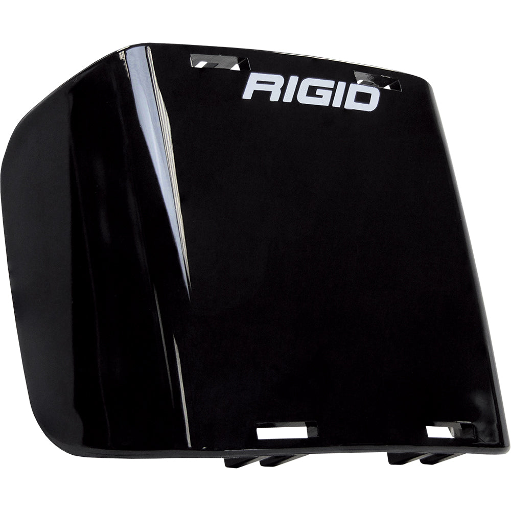 Rigid Industries black LED light cover with glossy finish and mounting slots