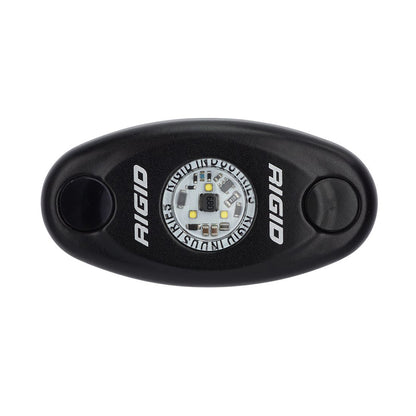 Rigid Industries LED light pod with black housing and visible circuitry, ideal for auto lighting upgrades