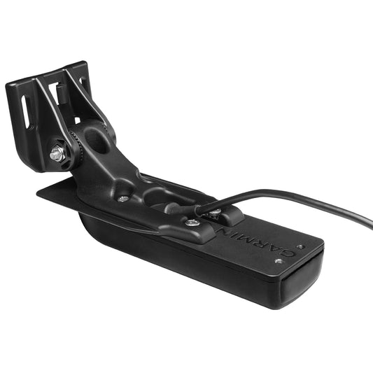 Garmin marine transducer with mounting bracket for boat sonar installation