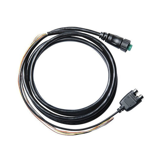 Black audio cable with multi-pin connectors for car stereo installation