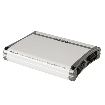 Fusion MS-AM402 2-channel MOSFET amplifier for car audio systems, fully regulated and bridgeable