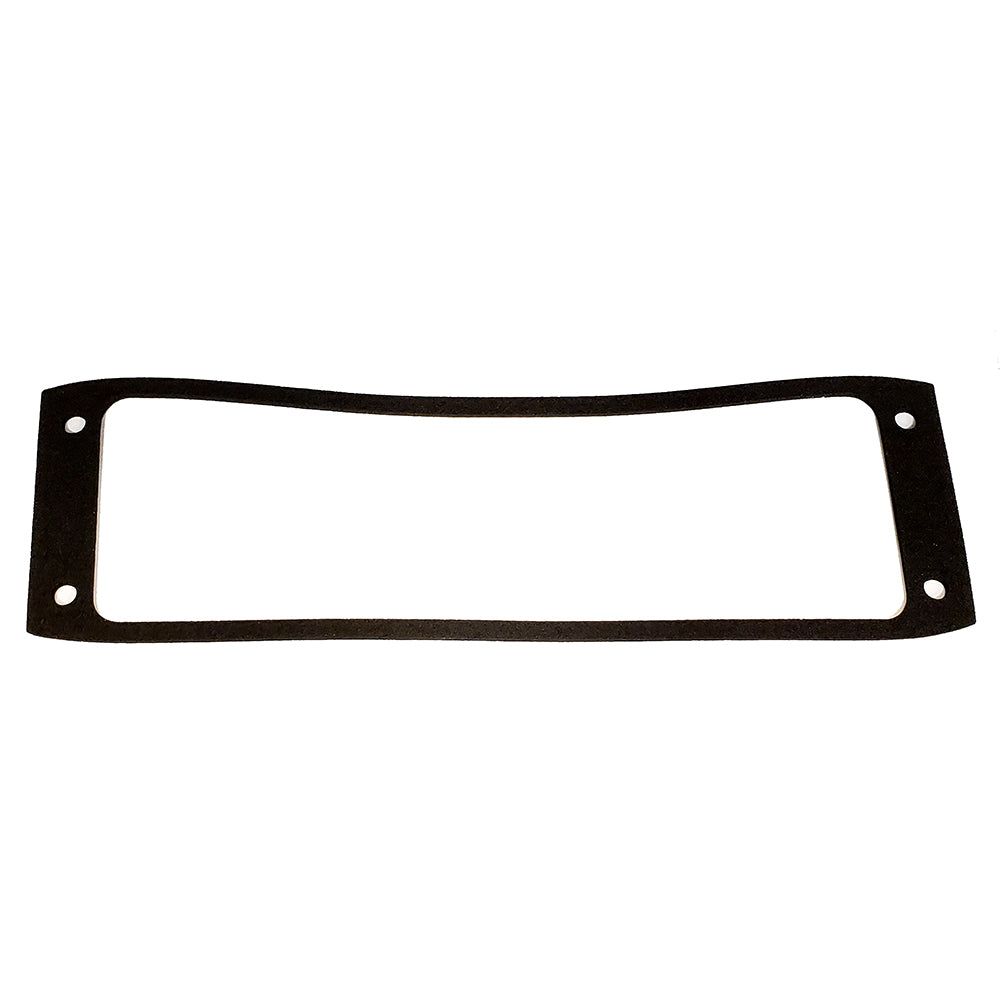 Black car audio speaker gasket with four mounting holes for secure installation
