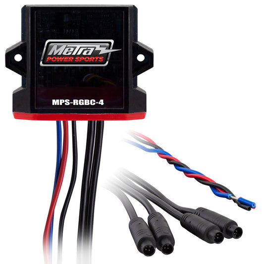 Metra Power Sports MPS-RGBC-4 RGB controller with wiring harness for car audio lighting installs