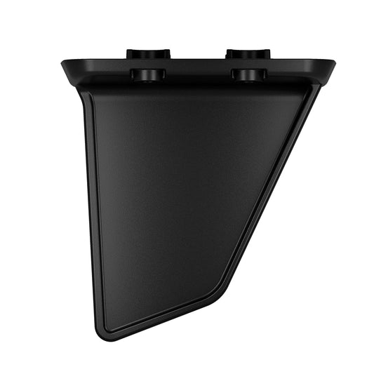 Black triangular car audio mounting bracket for JL Audio or Alpine systems