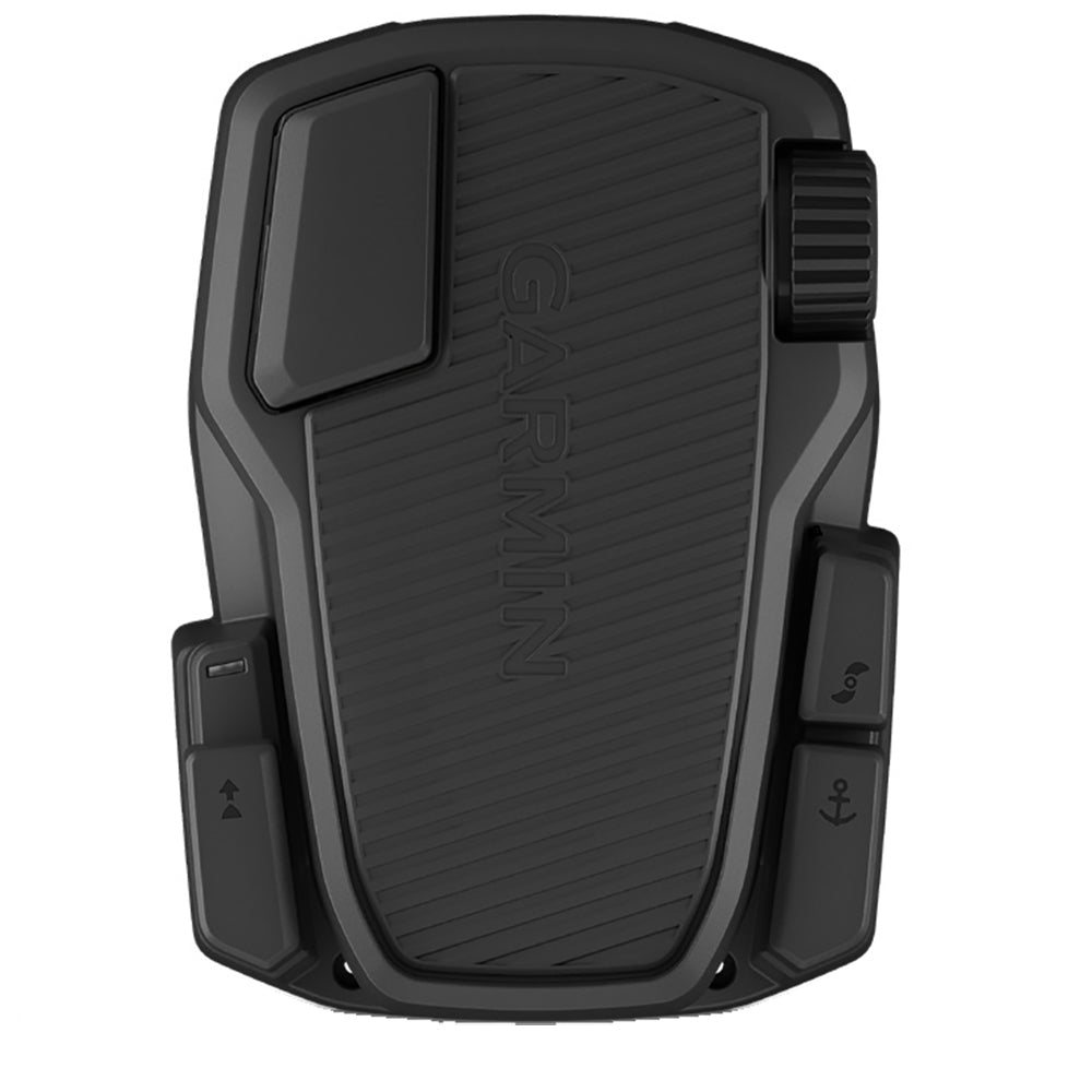 Garmin marine control panel with textured grip and navigation buttons for boat audio systems