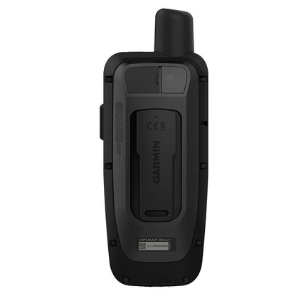 Garmin GPSMAP 86sci handheld GPS device back view with antenna and battery compartment