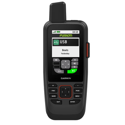 Garmin inReach Mini 2 satellite communicator with USB music playback display