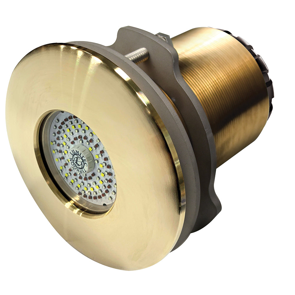 Gold marine LED underwater light with RGB LEDs for boat illumination