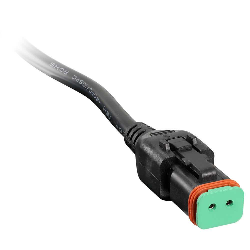 Black power cable with green connector, ROHS compliant for auto audio installation