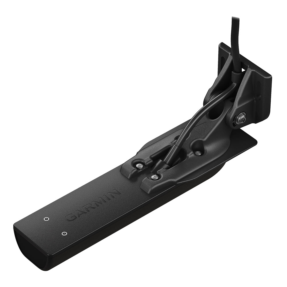 Garmin marine transducer with mounting bracket for boat depth and fish finder systems