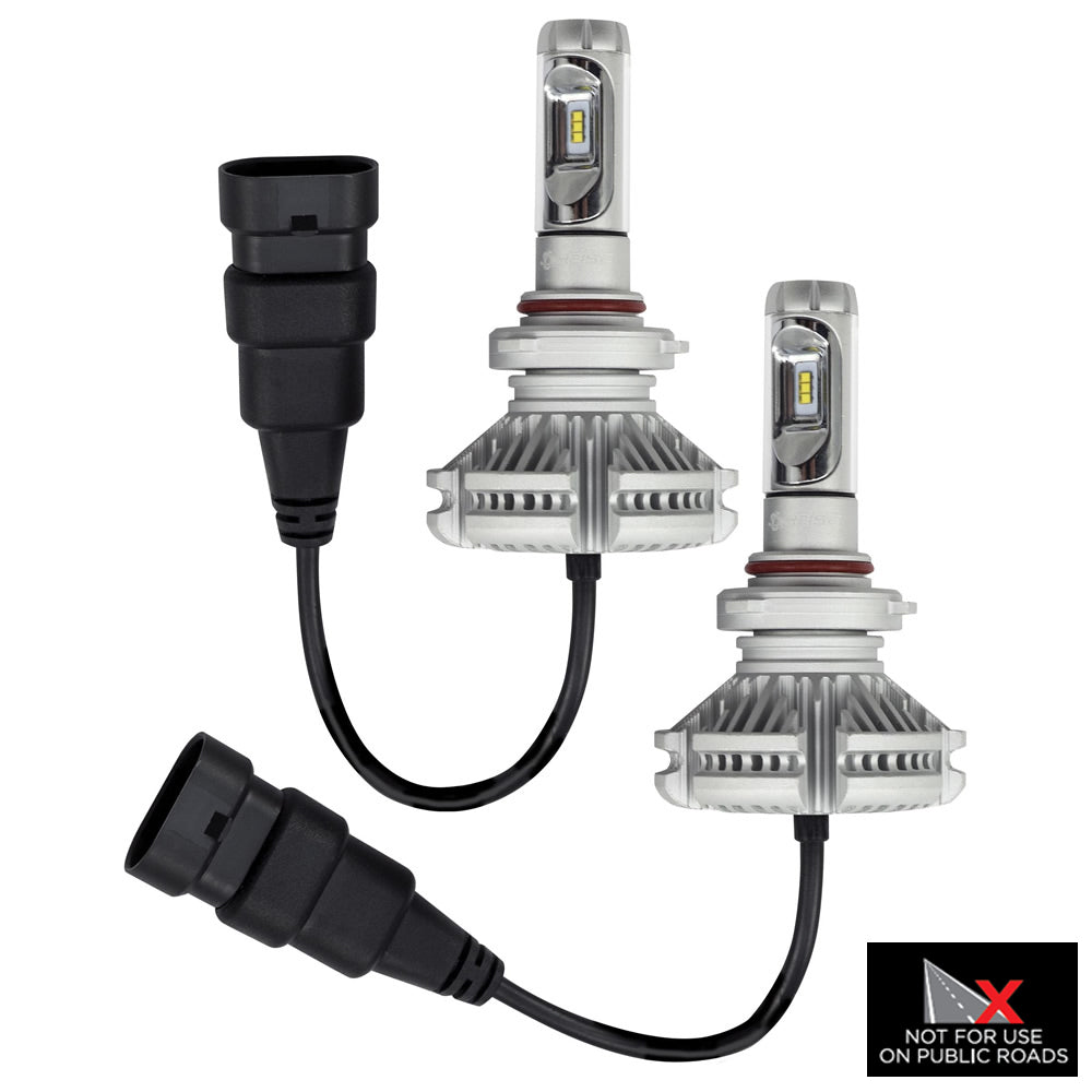 LED headlight bulbs with connectors, not for public road use
