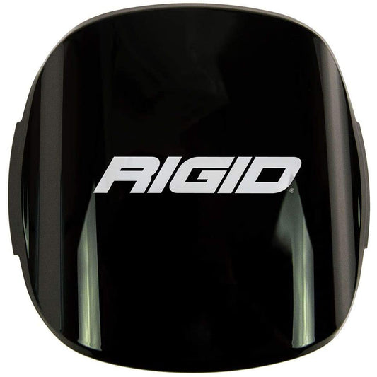 Rigid Industries black LED light cover with white logo, durable off-road lighting accessory