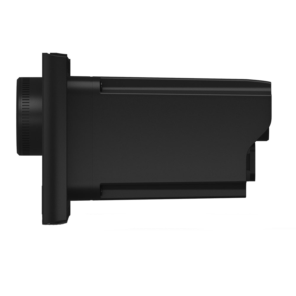 Black car dash cam with wide-angle lens for vehicle safety and recording