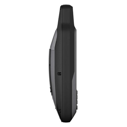 Side view of sleek black car audio head unit with modern design for custom auto installation