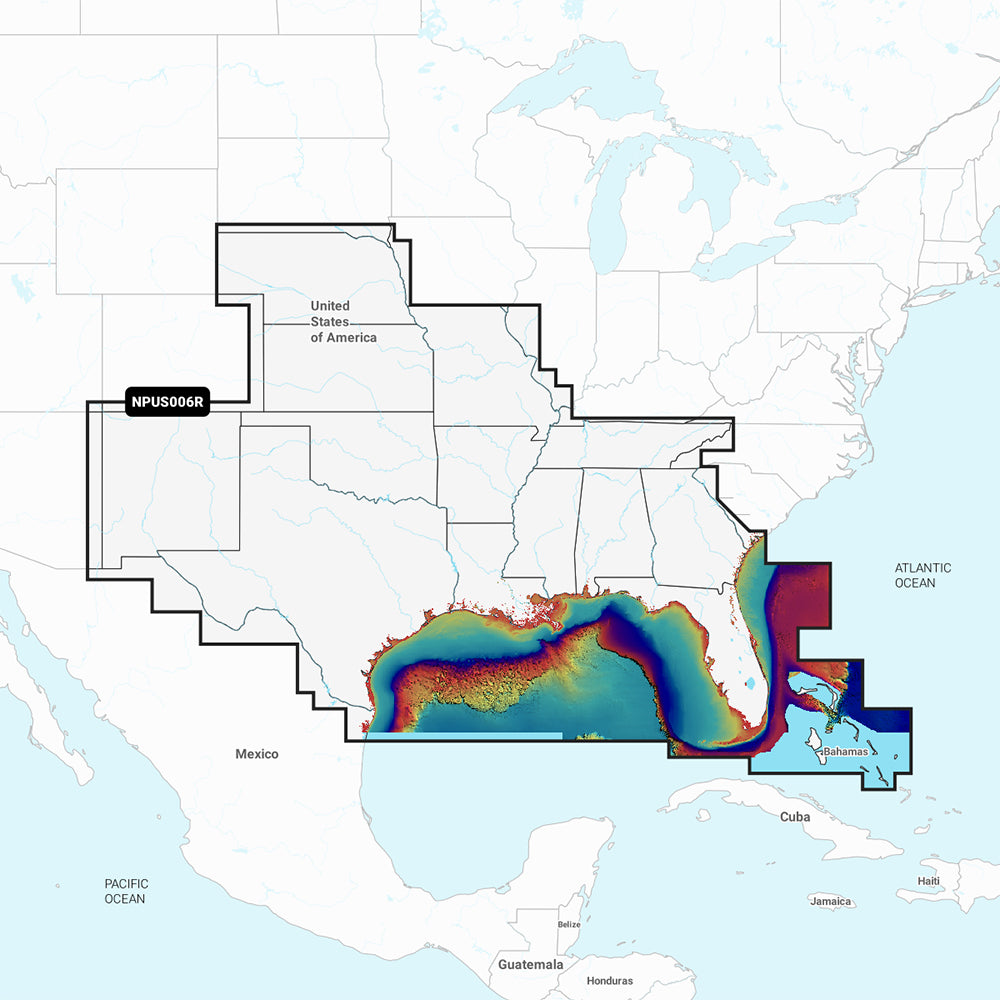 NPUS006R marine navigation map covering Gulf of Mexico, Florida, Bahamas, and Caribbean waters