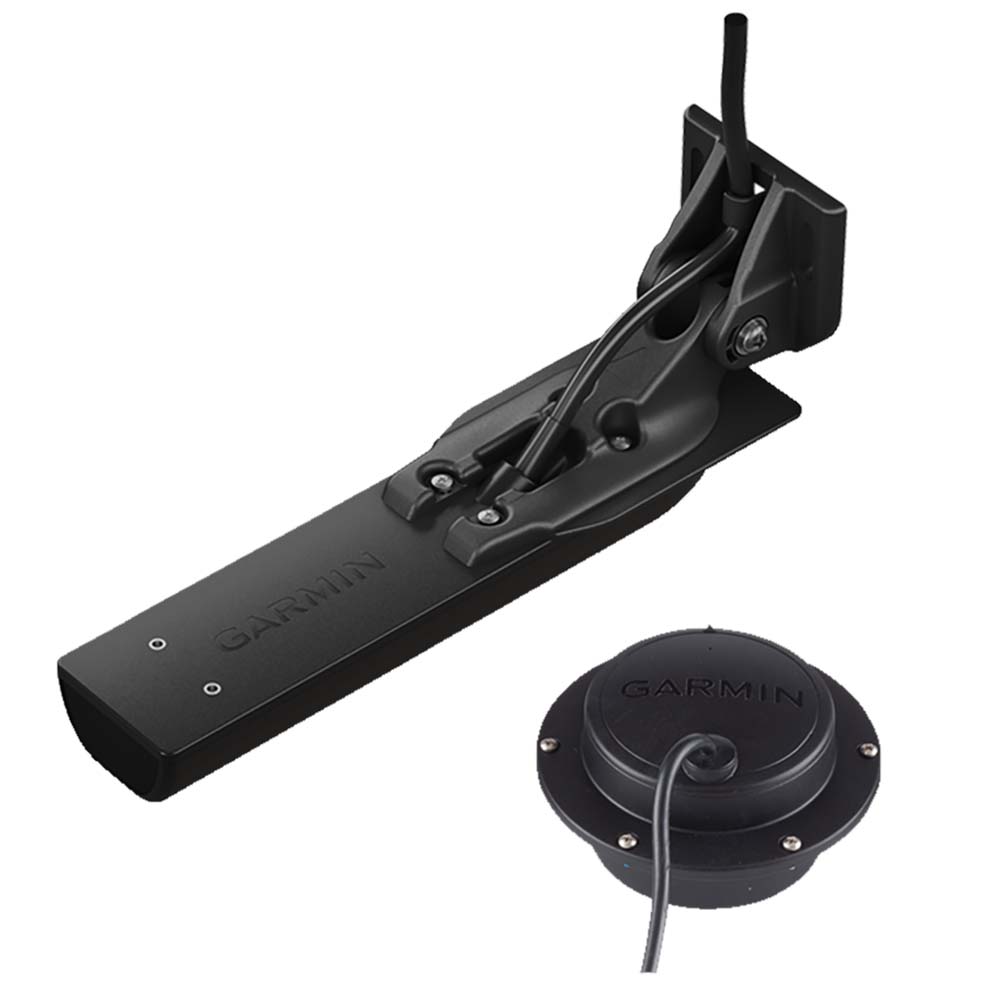 Garmin marine transducer with mounting bracket for boat sonar and fish finder systems